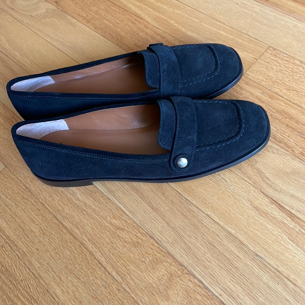 Aquatalia black loafers, brand new